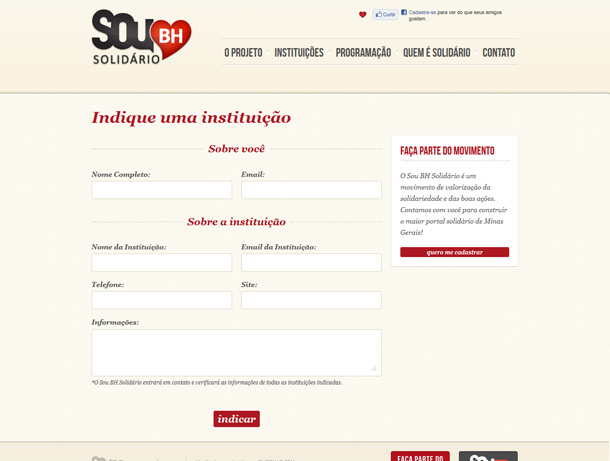 Sou BH / Solidário / Website